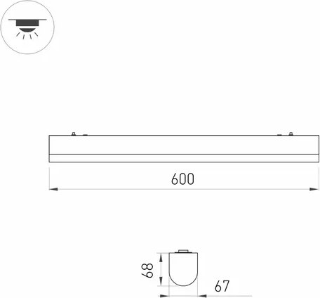 Светильник линейный Arlight ALT-LARGO-600-15W Warm3000 WH 120deg / 052089