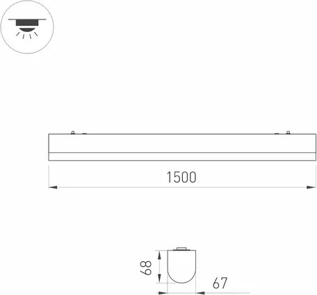 Светильник линейный Arlight ALT-LARGO-1500-40W Warm3000 WH 120deg / 047718