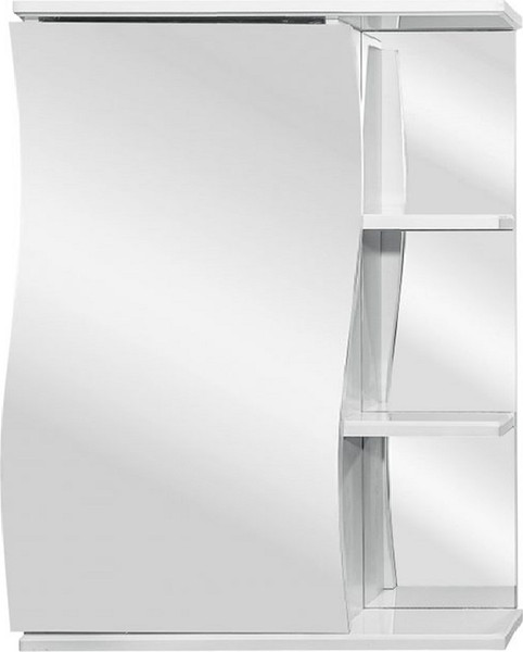 Шкаф с зеркалом для ванной Tivoli Стиль Волна 60 / 470572 - фото