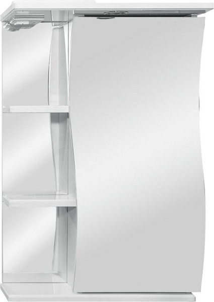 Шкаф с зеркалом для ванной Tivoli Стиль Волна 50 / 470563 - фото