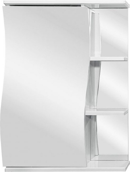 Шкаф с зеркалом для ванной Tivoli Стиль Волна 55 / 470570 - фото