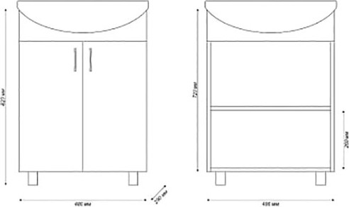 Тумба под умывальник Tivoli Сити 50 / 467842