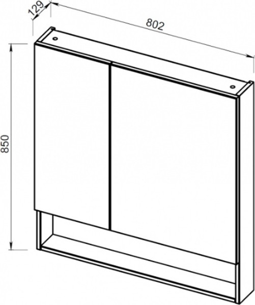 Шкаф с зеркалом для ванной Maroni Napoli-80