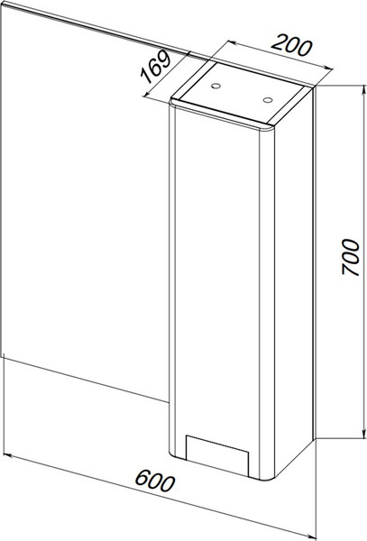 Шкаф с зеркалом для ванной Maroni Roma-60