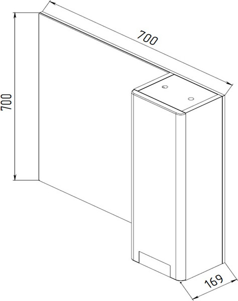 Шкаф с зеркалом для ванной Maroni Roma-70