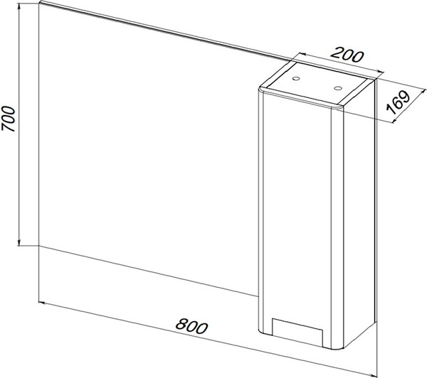 Шкаф с зеркалом для ванной Maroni Roma-80