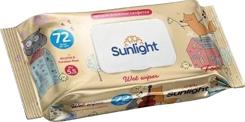 Влажные салфетки детские Sunlight Лиса - фото