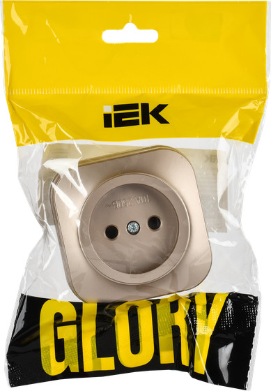 Розетка IEK Glory ERH10-K37M-10