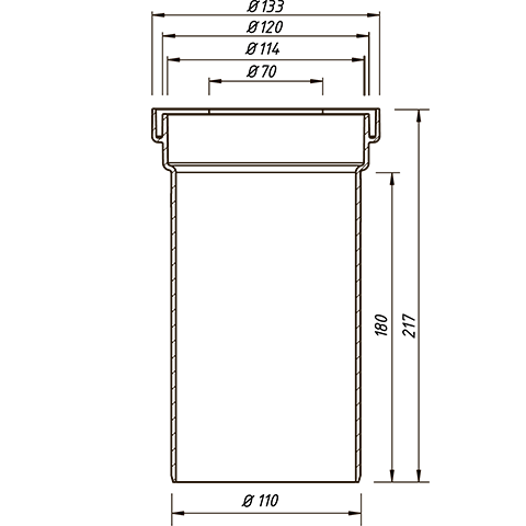 Труба фановая ОРИО 110 C-490