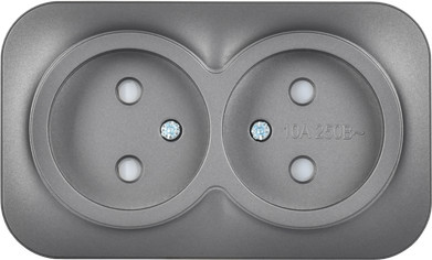 Розетка IEK Glory ERH23-K46M-10