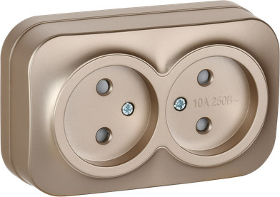 Розетка IEK Glory ERH23-K37M-10 - фото