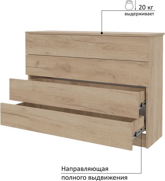 Комод Горизонт Мебель Нео 1050 4 ящика