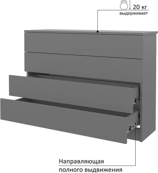 Комод Горизонт Мебель Нео 1050 4 ящика
