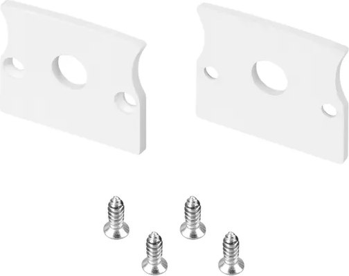 Заглушка для профиля Arlight ARH-СEIL-S14-SHADOW FLAT WHITE с отверстием / 042099 - фото