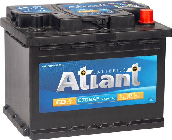 Автомобильный аккумулятор Atlant Blue R+ - фото