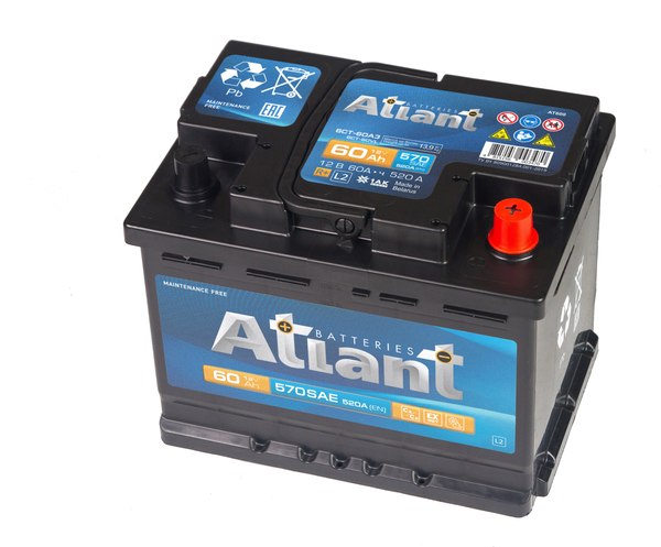 Автомобильный аккумулятор Atlant Blue R+