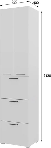 Шкаф-пенал Горизонт Мебель Бонн 500 3 ящика