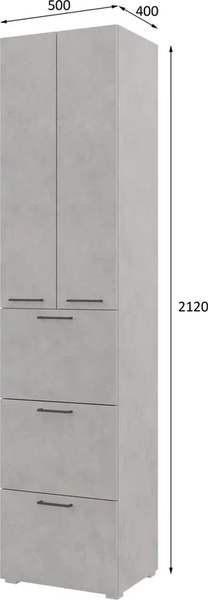 Шкаф-пенал Горизонт Мебель Бонн 500 3 ящика