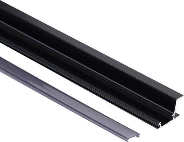 Профиль для светодиодной ленты AKS Capella-3018B накладной с черным экраном