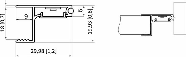 Профиль для светодиодной ленты AKS Capella-3018W накладной с экраном