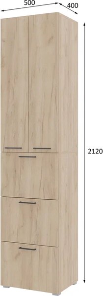 Шкаф-пенал Горизонт Мебель Бонн 500 3 ящика