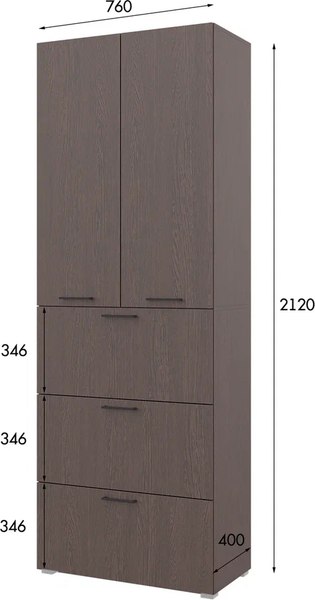 Шкаф Горизонт Мебель Бонн 760 3 ящика