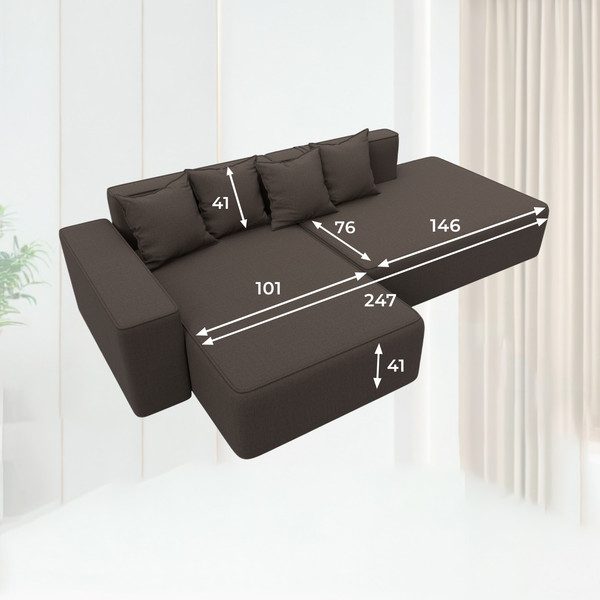 Диван угловой Лига Диванов Лига-079 левый / 129812L