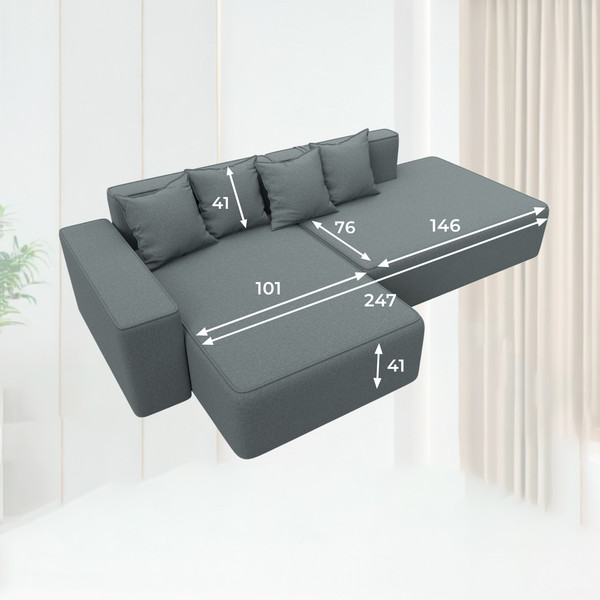 Диван угловой Лига Диванов Лига-079 левый / 129813L