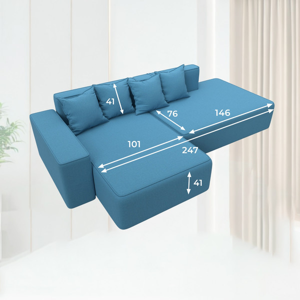 Диван угловой Лига Диванов Лига-079 левый / 129814L