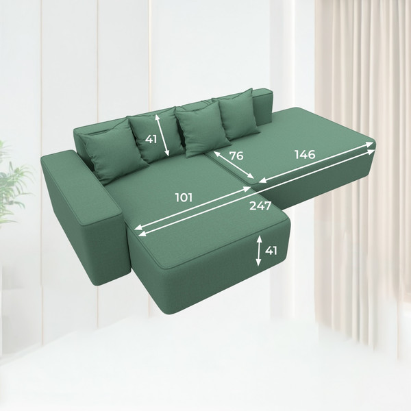 Диван угловой Лига Диванов Лига-079 левый / 129815L 