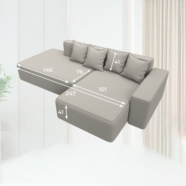 Диван угловой Лига Диванов Лига-079 угол правый / 129811