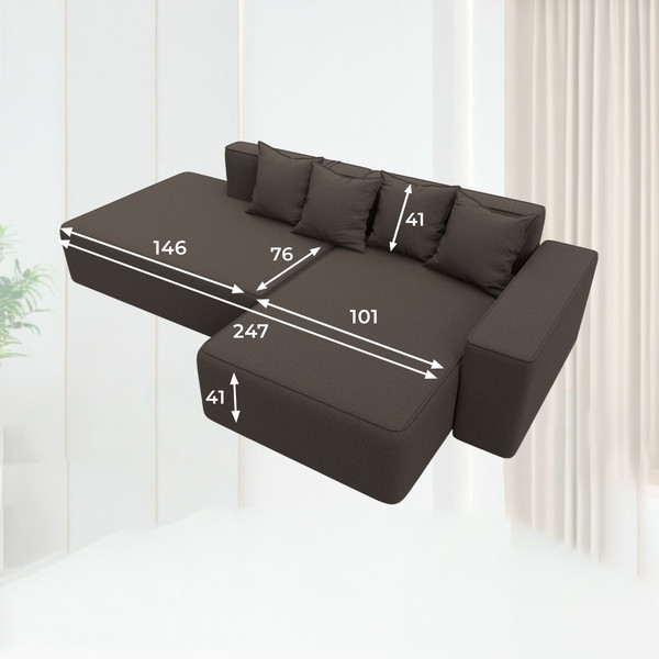 Диван угловой Лига Диванов Лига-079 правый / 129812 