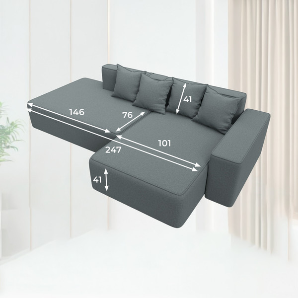 Диван угловой Лига Диванов Лига-079 правый / 129813