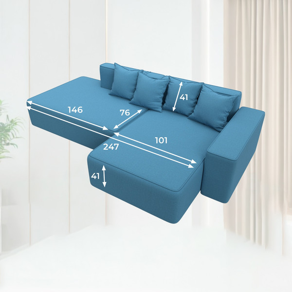 Диван угловой Лига Диванов Лига-079 правый / 129814