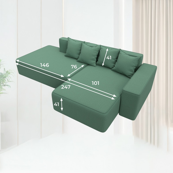 Диван угловой Лига Диванов Лига-079 правый / 129815