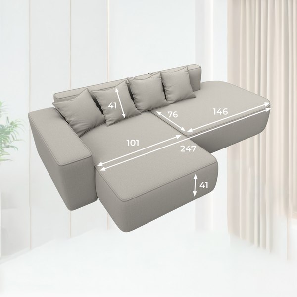 Диван угловой Лига Диванов Лига-065 левый / 129797L