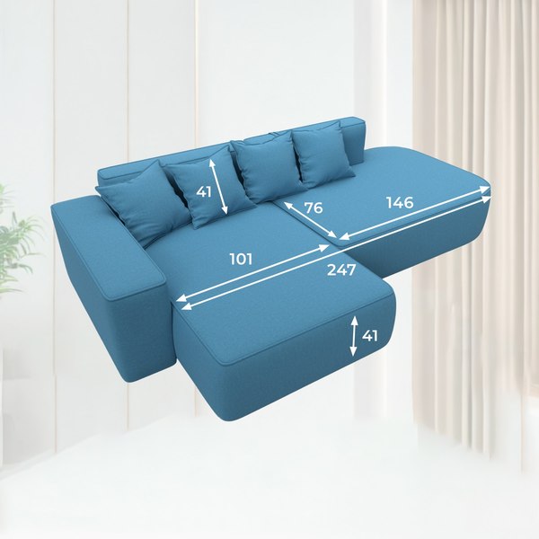 Диван угловой Лига Диванов Лига-065 левый / 129800L