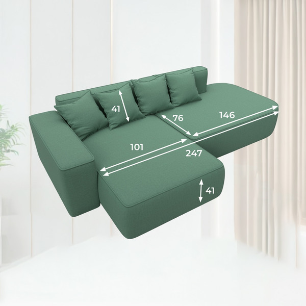 Диван угловой Лига Диванов Лига-065 левый / 129801L