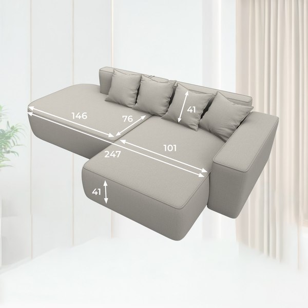 Диван угловой Лига Диванов Лига-065 правый / 129797