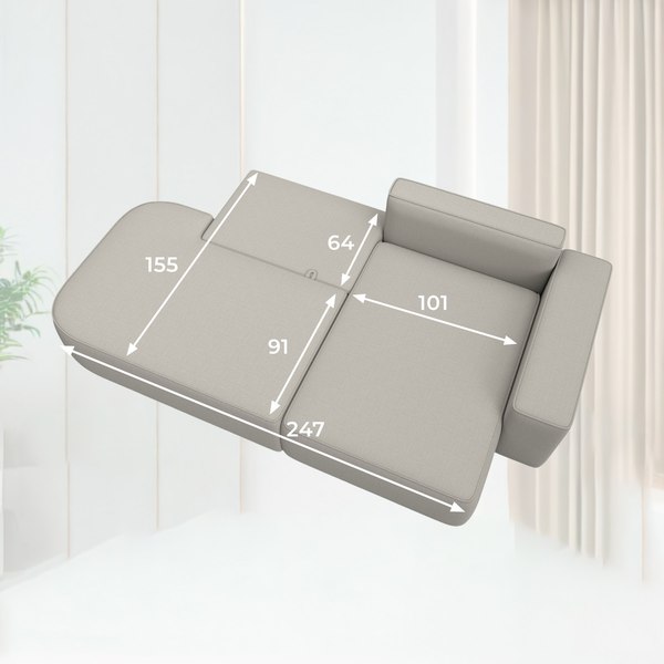 Диван угловой Лига Диванов Лига-065 правый / 129797