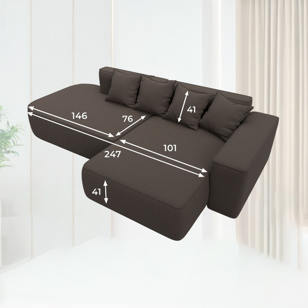 Диван угловой Лига Диванов Лига-065 правый / 129798