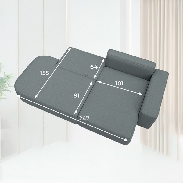 Диван угловой Лига Диванов Лига-065 правый / 129799