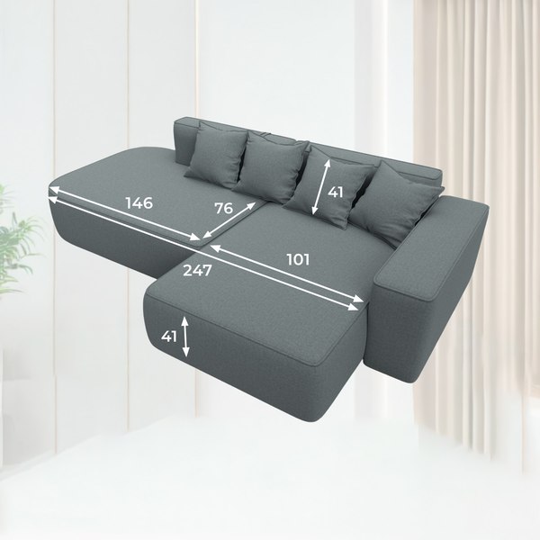 Диван угловой Лига Диванов Лига-065 правый / 129799