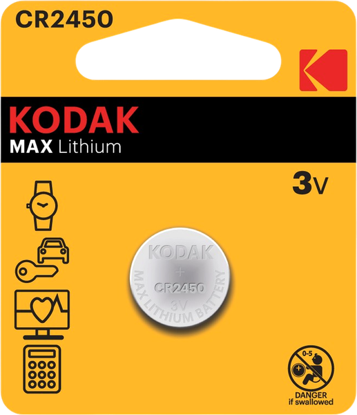 Батарейка Kodak MAX Lithium CR2450-BL1 / Б0061964 - фото