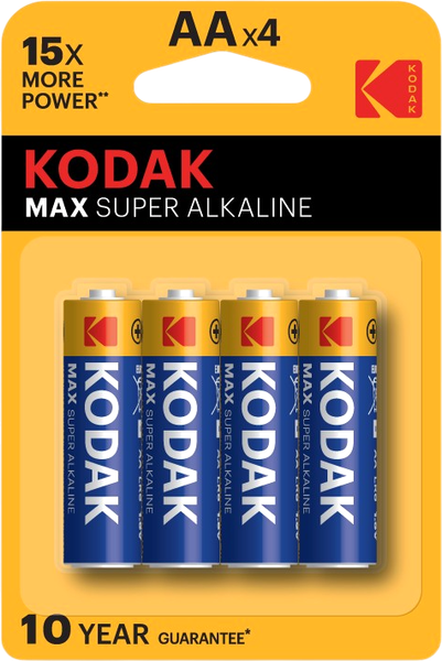 Комплект батареек Kodak МАХ LR6-4BL KAA-4 / Б0075854 - фото
