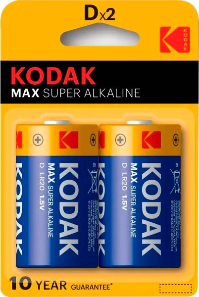 Комплект батареек Kodak МАХ LR20-2BL KD-2 / Б0078123  - фото