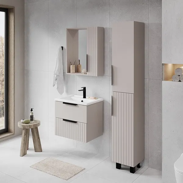 Шкаф с зеркалом для ванной Viant Сицилия 80 / VSIC80CAP-ZSH