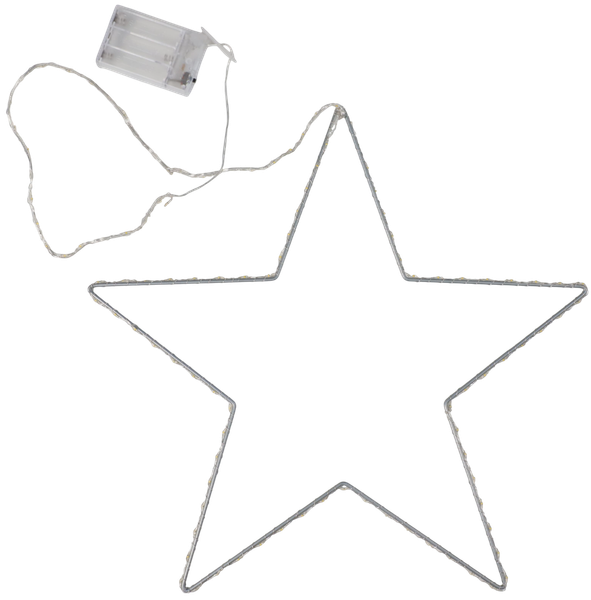 Подвеска новогодняя AksHome Тип 4 Звезда 40см 104LED 3АА - фото