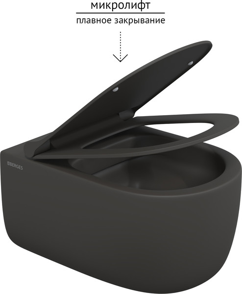 Сиденье для унитаза Berges Ego XL Slim SO / 012020