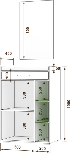 Секция в прихожую Кортекс-мебель Лара СП5